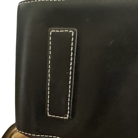 GIVENCHY Black Calfskin Leather Two Pocket Front Women's Boho Shoulder Bag - Picture 3 of 11